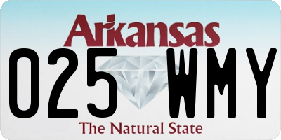 AR license plate 025WMY