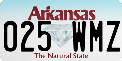 AR license plate 025WMZ