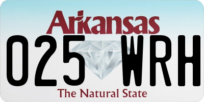 AR license plate 025WRH
