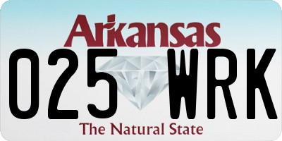 AR license plate 025WRK