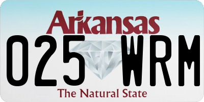 AR license plate 025WRM