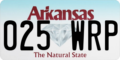 AR license plate 025WRP