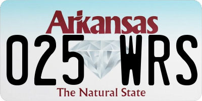 AR license plate 025WRS