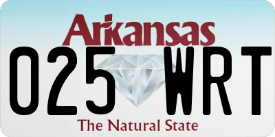 AR license plate 025WRT