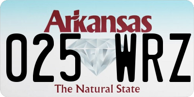 AR license plate 025WRZ