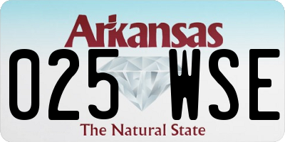 AR license plate 025WSE
