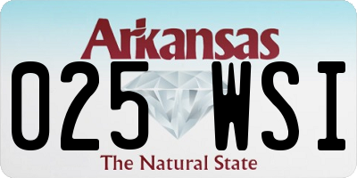 AR license plate 025WSI