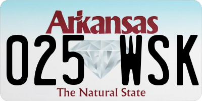 AR license plate 025WSK