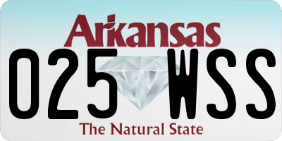 AR license plate 025WSS