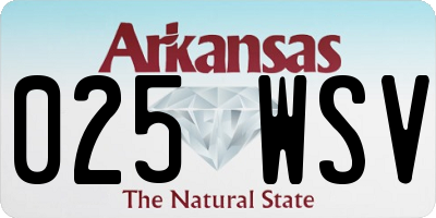 AR license plate 025WSV