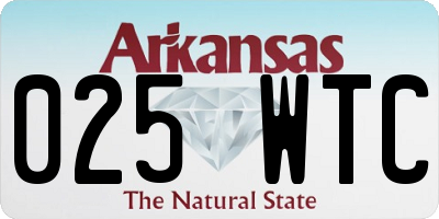 AR license plate 025WTC