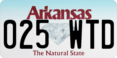 AR license plate 025WTD