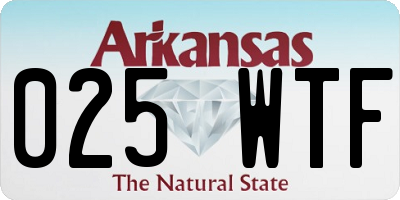 AR license plate 025WTF