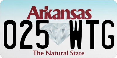 AR license plate 025WTG