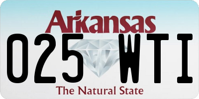 AR license plate 025WTI