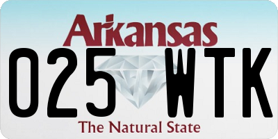 AR license plate 025WTK