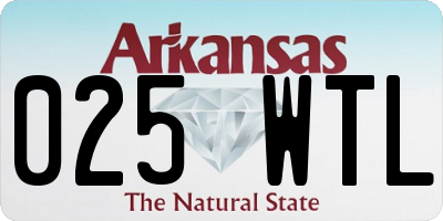 AR license plate 025WTL