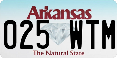 AR license plate 025WTM
