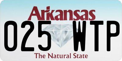 AR license plate 025WTP