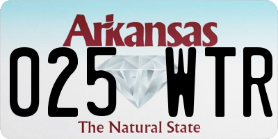 AR license plate 025WTR