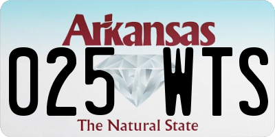 AR license plate 025WTS
