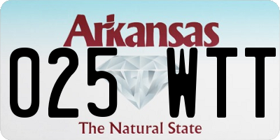 AR license plate 025WTT