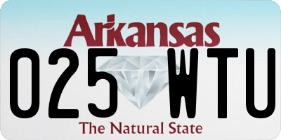 AR license plate 025WTU