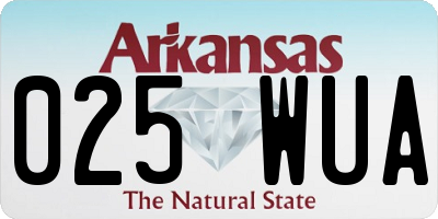 AR license plate 025WUA
