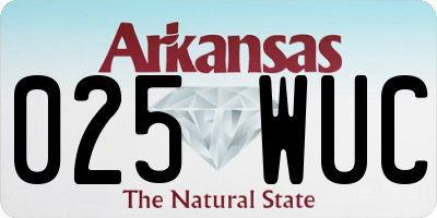 AR license plate 025WUC