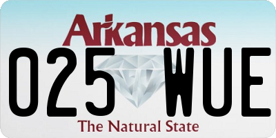AR license plate 025WUE