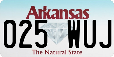 AR license plate 025WUJ