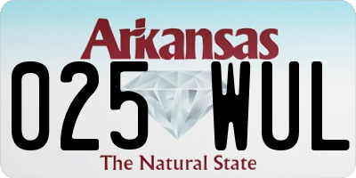 AR license plate 025WUL