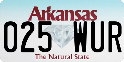 AR license plate 025WUR