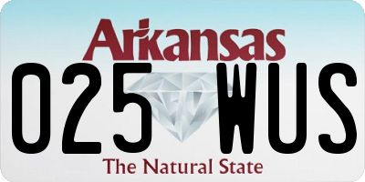 AR license plate 025WUS
