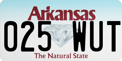 AR license plate 025WUT
