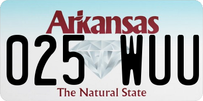 AR license plate 025WUU