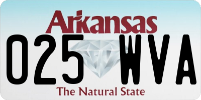AR license plate 025WVA