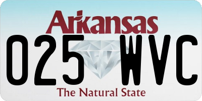 AR license plate 025WVC