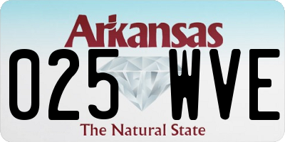 AR license plate 025WVE