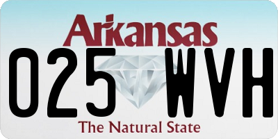 AR license plate 025WVH