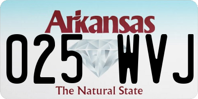 AR license plate 025WVJ