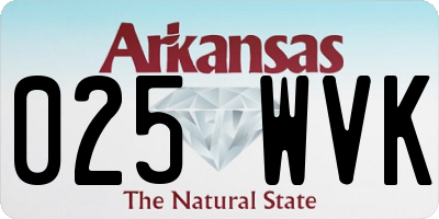 AR license plate 025WVK