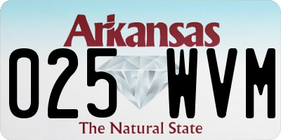 AR license plate 025WVM