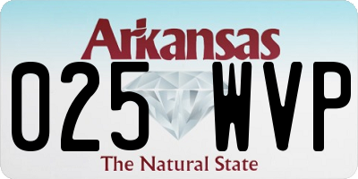 AR license plate 025WVP