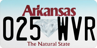 AR license plate 025WVR