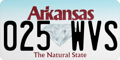 AR license plate 025WVS
