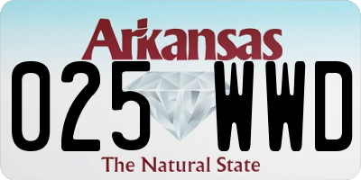 AR license plate 025WWD