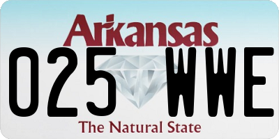 AR license plate 025WWE