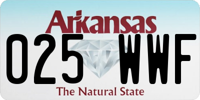 AR license plate 025WWF