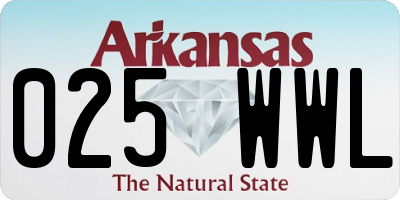 AR license plate 025WWL